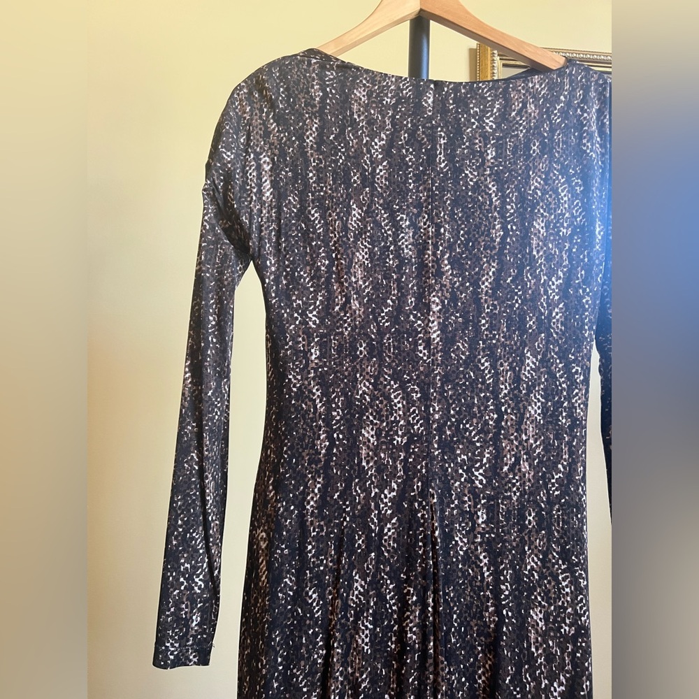 MaxMara Dress Snakeskin Tessuto Italian Jersey Brown Tan Size 14 (44) - Picture 10 of 17